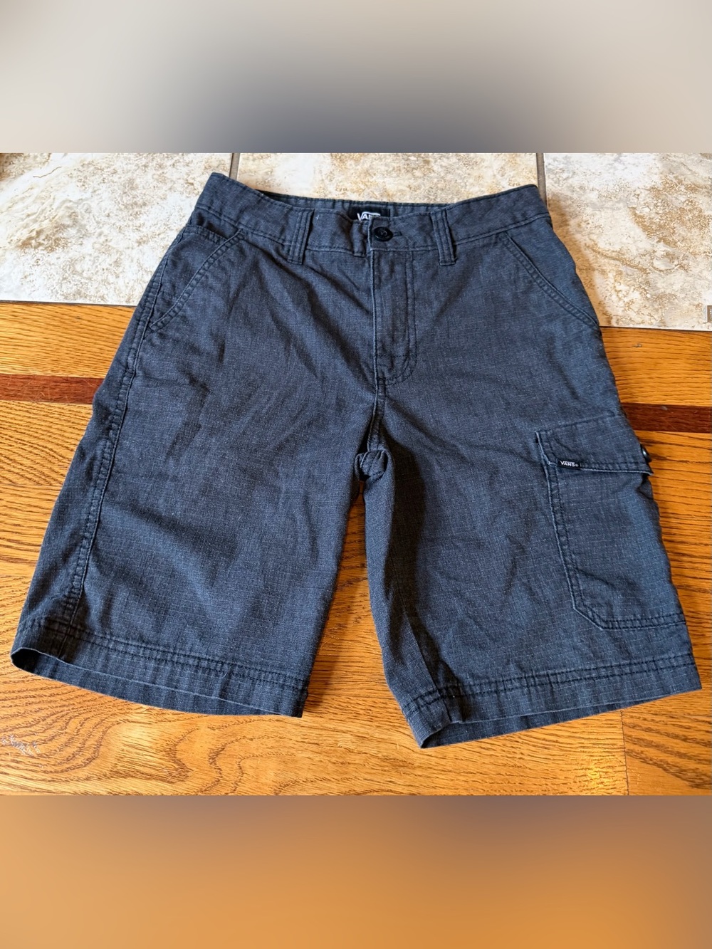 Vans Boy’s /Gray Cargo Utility Shorts Skate Streetwear  Charcoal Size 12
